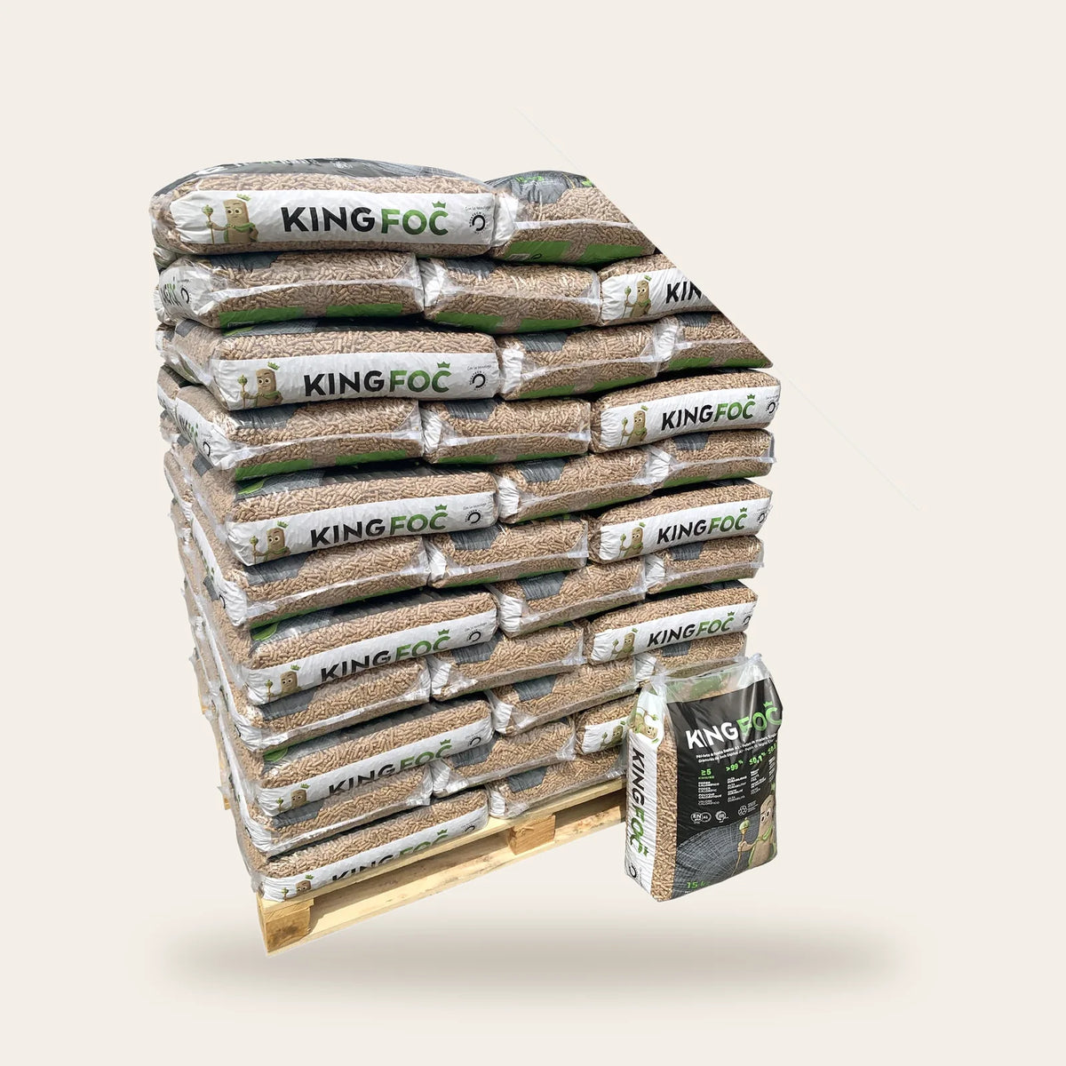 Pellet Kingfoc – Palet 77 sacos × 15 kg